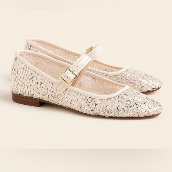 J. Crew Shoes - J. Crew Sequin Mary Jane Flats